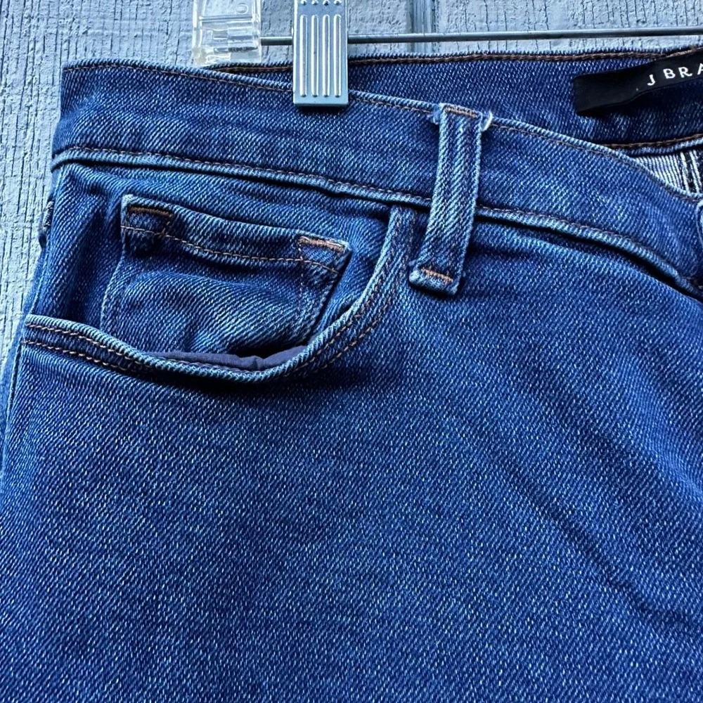 J Brand Dark Wash Skinny Leg Jeans Women Size 31 High Rise‎ Stretch Denim Clssic